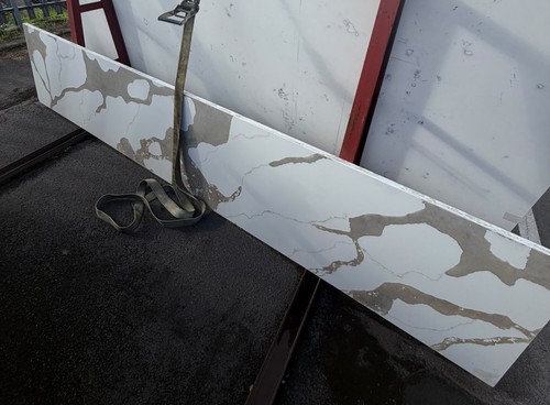 White grey polished stone - polished,