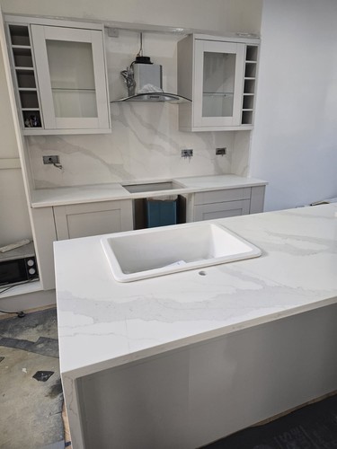 Quartz kitchen worktop - kitchen,